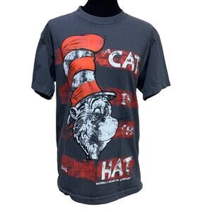 Universal Studio Distressed Mens Medium Dr Suess Cat In The Hat Short Sleeve Tee